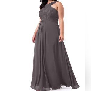 Bill Levkoff A Line Halter Gown